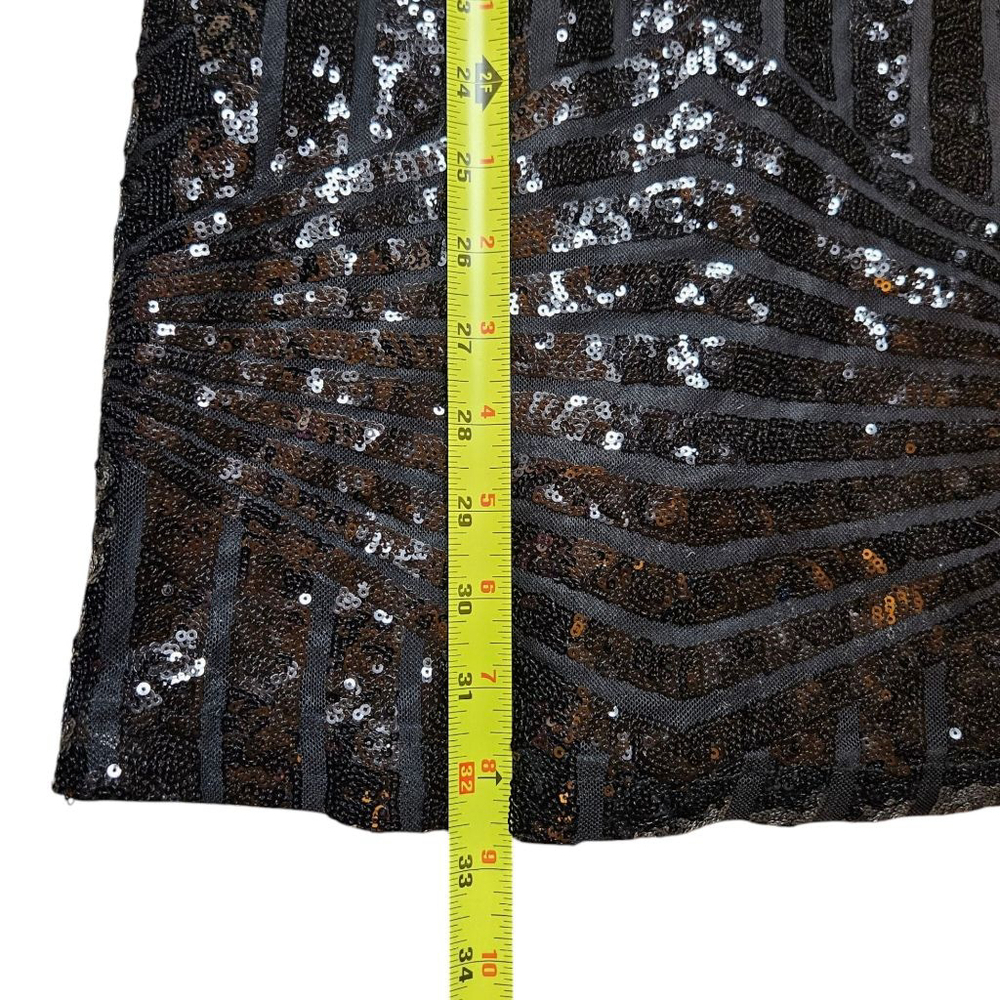 Charlotte Russe Large Black Sequin Strapless Sweetheart Mini Bodycon Dress - Picture 6 of 8